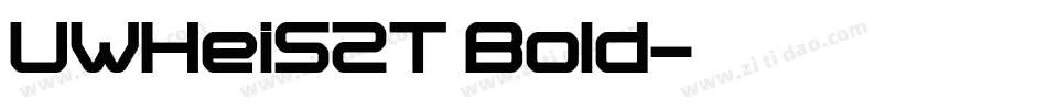 UWHeiS2T Bold字体转换